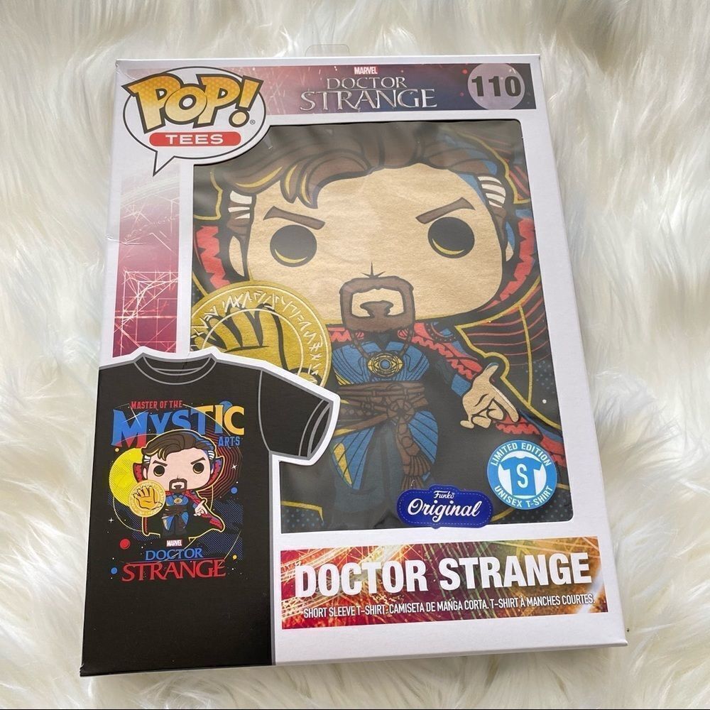 Funko Pop Tees Doctor Strange Mens Small Black Mystic Arts Graphic Tee Marvel